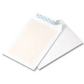25 Pochettes avec dos renforcé en carton 120g - 229x324mm - papier blanc photo du produit