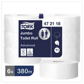 6 Maxi-bobines de papier toilette Jumbo Advanced - TORK photo du produit