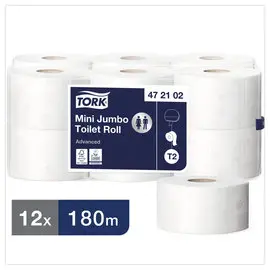 12 Bobines de papier toilette Mini Jumbo Advanced - TORK photo du produit