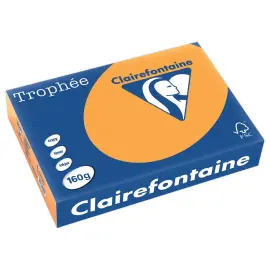 Ramette de 250 feuilles papier - A4 - 160 g/m&sup2; - Orange - Clairefontaine photo du produit