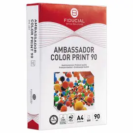 5 Ramettes de 500 feuilles blanches A4 - 90g - Ambassador color print - FIDUCIAL photo du produit
