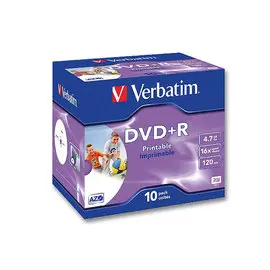 10 DVD+R imprimable 4,7 Go - VERBATIM - 16x - Slim photo du produit