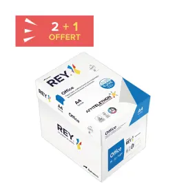 10 Ramettes 500 feuilles papier A4 80g tr&egrave;s blanc REY Office photo du produit