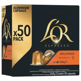 50 Capsules de caf&eacute; L'OR Espresso Delizioso -  Compatibles Nespresso photo du produit