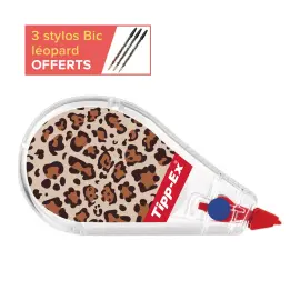 10 Minis d&eacute;vidoirs correction &agrave; sec - Motif l&eacute;opard - TIPPEX photo du produit