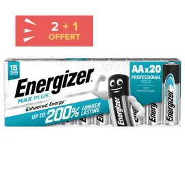 40 Piles alcalines LR6 (AA) Max Plus - Energizer photo du produit