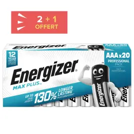 40 Piles alcalines LR3 (AAA) Max Plus - Energizer photo du produit