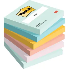 6 blocs de notes adh&eacute;sives Beachside - 76 x 76 mm - 100 feuilles - Couleurs assorties - POST IT photo du produit