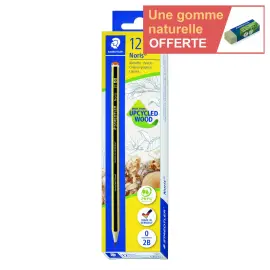 12 Crayons &agrave; papier - bois recycl&eacute; - 2B - Staedtler photo du produit