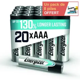 40 Piles alcalines LR3 (AAA) Max Plus - Energizer photo du produit