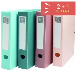 2 Bo&icirc;tes de classement Skandi + 1 offerte - dos 6 cm - couleur al&eacute;atoire - Exacompta photo du produit