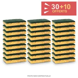30 Tampons sur &eacute;ponges + 10 offertes - 10.9 x 6.9 cm - Nicols photo du produit