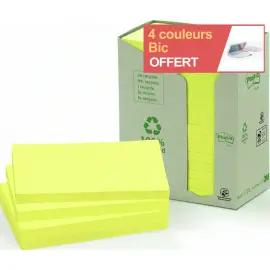 16 Notes repositionnables recycl&eacute;es - 76 x 127 mm - Post-It photo du produit