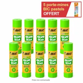 10 B&acirc;tons de colle ECOlutions - 8 g - BIC photo du produit
