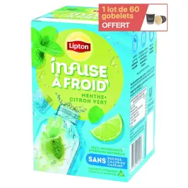 15 Infusion &agrave; froid - Citron vert & Menthe - LIPTON photo du produit