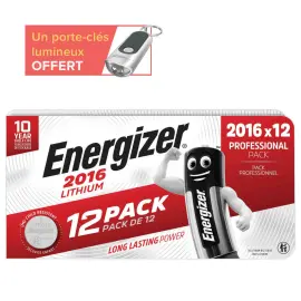 Pack de 24 piles bouton au lithium Energizer 2016 photo du produit