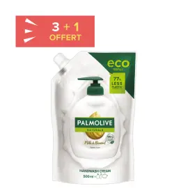 3 recharges savon PALMOLIVE lait amande 500ML photo du produit