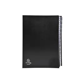 Trieur rigide Ordonator avec cavaliers plastiques alphab&eacute;tique 26 compartiments de A &agrave; Z - Noir - EXACOMPTA photo du produit