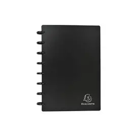 Porte-cartes de visite à anneaux et pochettes détaclables A5 - Noir - EXACOMPTA photo du produit