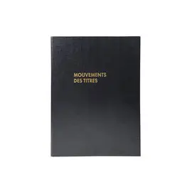 Reliure registre 32x24cm 4 anneaux avec recharge de 100 feuillets imprimés - Mouvements de titres - EXACOMPTA photo du produit