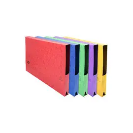 Chemises poche en carte lustrée 225g/m2- A3 - Couleurs assorties - EXACOMPTA photo du produit