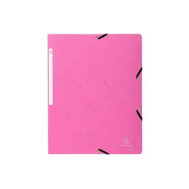 Chemise à élastique sans rabat carte lustrée 400gm² - A4 - Rose - EXACOMPTA photo du produit