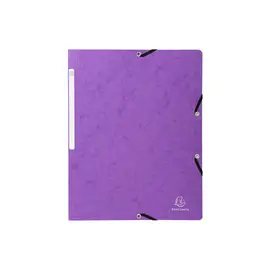 Chemise à élastique sans rabat carte lustrée 400gm² - A4 - Violet - EXACOMPTA photo du produit