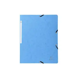 Chemise à élastique sans rabat carte lustrée 400gm² - A4 - Turquoise - EXACOMPTA photo du produit