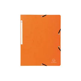 Chemise à élastique sans rabat carte lustrée 355gm² - A4 - Orange - EXACOMPTA photo du produit