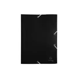 Chemise à élastique 3 rabats Polypropylène 4/10e Opaque Eco - A4 - Noir - EXACOMPTA photo du produit