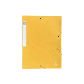 Boite de classement livr&eacute;e &agrave; plat Cartobox Dos 40mm Carte lustr&eacute;e - A4 - Jaune - EXACOMPTA photo du produit