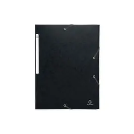 Chemise 3 rabats à élastiques Maxi Capacity carte lustrée 600g/m2 Scotten ®- A4 - Noir - EXACOMPTA photo du produit