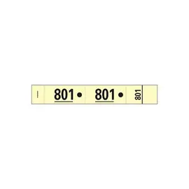 Carnet de 50 tickets vestiaires numérotés de 3 volets (dont 2 volets avec trous) - Format 20x3 cm - Jaune - EXACOMPTA photo du produit