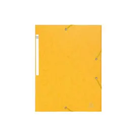 Chemise à élastiques sans rabat - carte lustrée gaufrée Scotten 600g/m2- A4 - Jaune - EXACOMPTA photo du produit