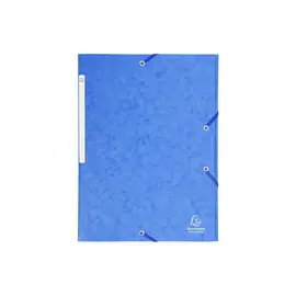 Chemise à élastiques Maxi capacity carte lustrée 425gm² - A4 - Bleu - EXACOMPTA photo du produit