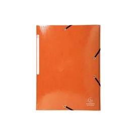Chemise à élastiques 3 rabats Maxi capacity carte lustrée pelliculée 425gm² Iderama A4 - Orange - EXACOMPTA photo du produit