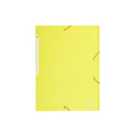 Chemise à élastiques Maxi capacity carte lustrée 425gm² - A4 - Jaune citron - EXACOMPTA photo du produit