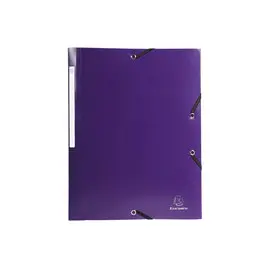 Chemise à élastiques 3 rabats PP OPAK - A4 - Violet - EXACOMPTA photo du produit