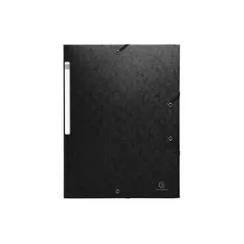 Chemise à élastique 3 rabats "Scotten"carte lustrée 400gm² - A4 - Noir - EXACOMPTA photo du produit