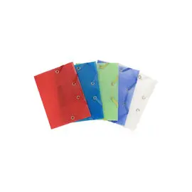 Chemise à élastique 3 rabats Polypropylène Chromaline - format pocket 12x16cm - Couleurs assorties - EXACOMPTA photo du produit