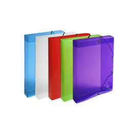 Boite de classement Exabox Dos 40mm Polypropyl&egrave;ne Crystal Colours - A4 - Couleurs assorties - EXACOMPTA photo du produit