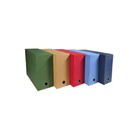 Boite transfert Dos 120mm papier toilé - Couleurs assorties - EXACOMPTA photo du produit