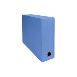 Boite transfert Dos 90mm papier toilé - Bleu clair - EXACOMPTA photo du produit