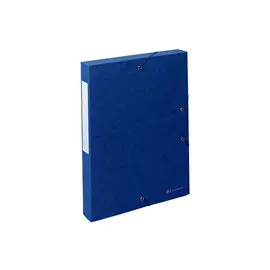 Boite de classement Exabox Dos 40mm Carte lustrée Scotten - A4 - Bleu - EXACOMPTA photo du produit
