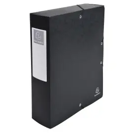 Boite de classement Exabox Dos 80mm Carte lustr&eacute;e - A4 - Noir - EXACOMPTA photo du produit