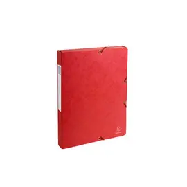 Boite de classement Exabox Dos 25mm Carte lustrée - A4 - Rouge - EXACOMPTA photo du produit