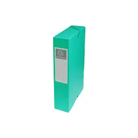 Boite de classement Exabox Dos 60mm Carte lustr&eacute;e - A4 - Vert - EXACOMPTA photo du produit