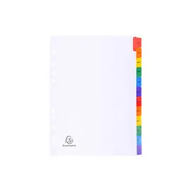 Intercalaires Imprimés mensuels carte blanche 160g - 12 positions - A4 - Blanc - EXACOMPTA photo du produit