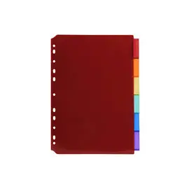 Intercalaires PP transparent couleurs avec porte étiquette A4 6 positions - EXACOMPTA photo du produit