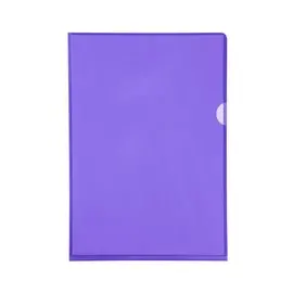 Etui carton de 100 pochettes coin PVC lisse haute résistance 13/100e - A4 - Violet - EXACOMPTA photo du produit
